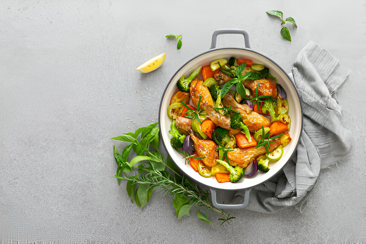 Healthy Chicken and Vegetables Skillet