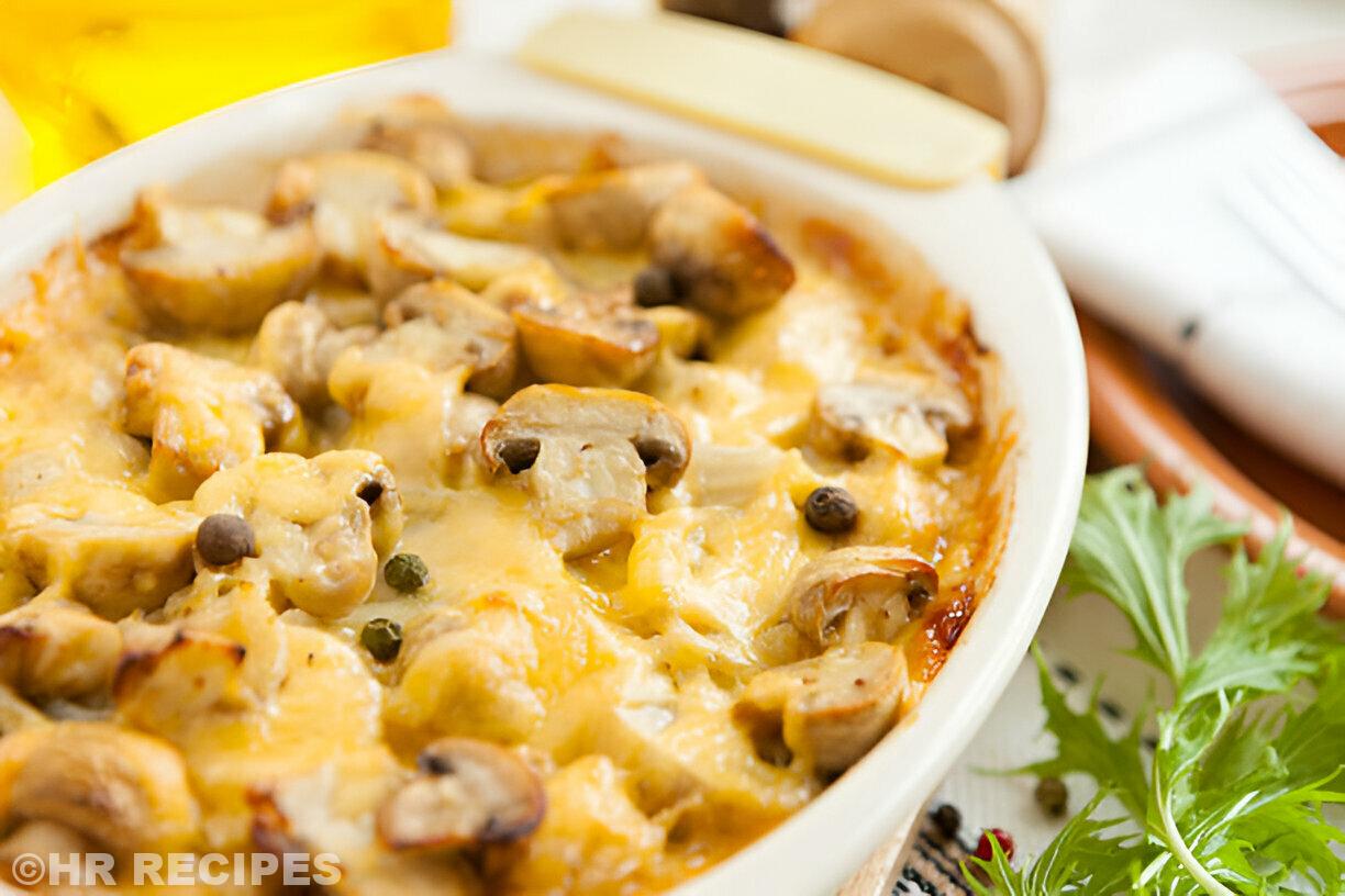 Keto Casserole Recipe - Keto Creamy Chicken and Mushroom Casserole