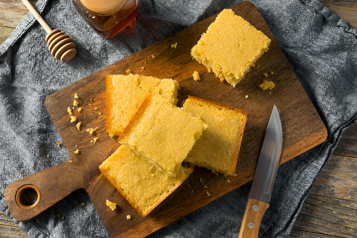 Maple Honey Butter Sweet Potato Cornbread