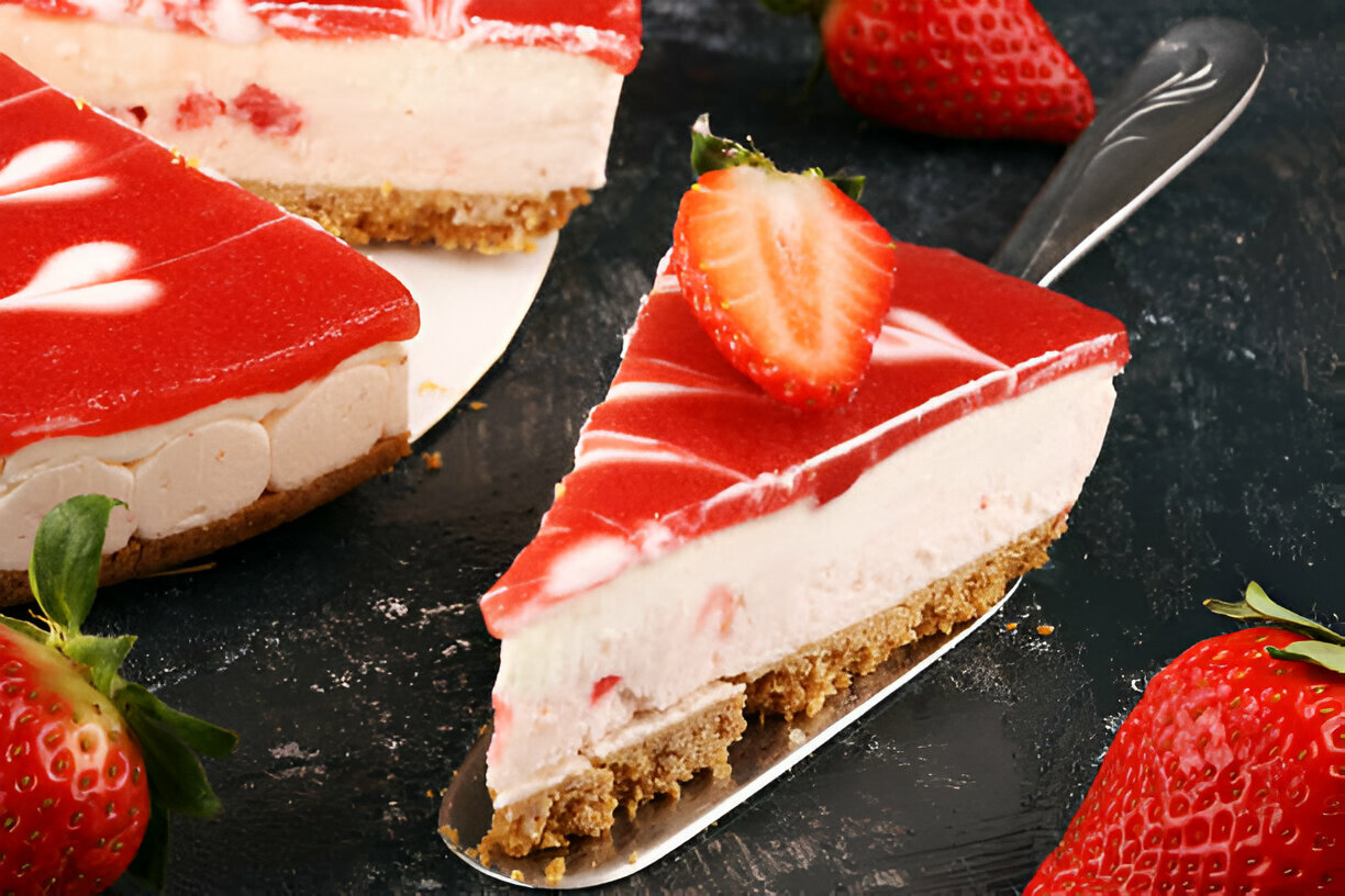 Red Velvet Strawberry Cheesecake