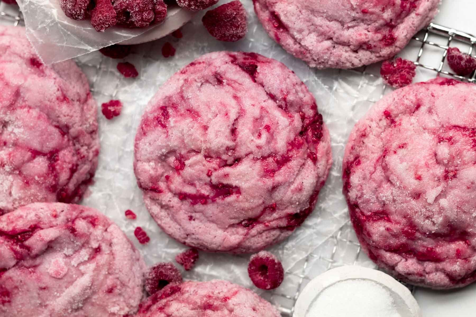 Soft and Chewy Raspberry Sugar Cookies