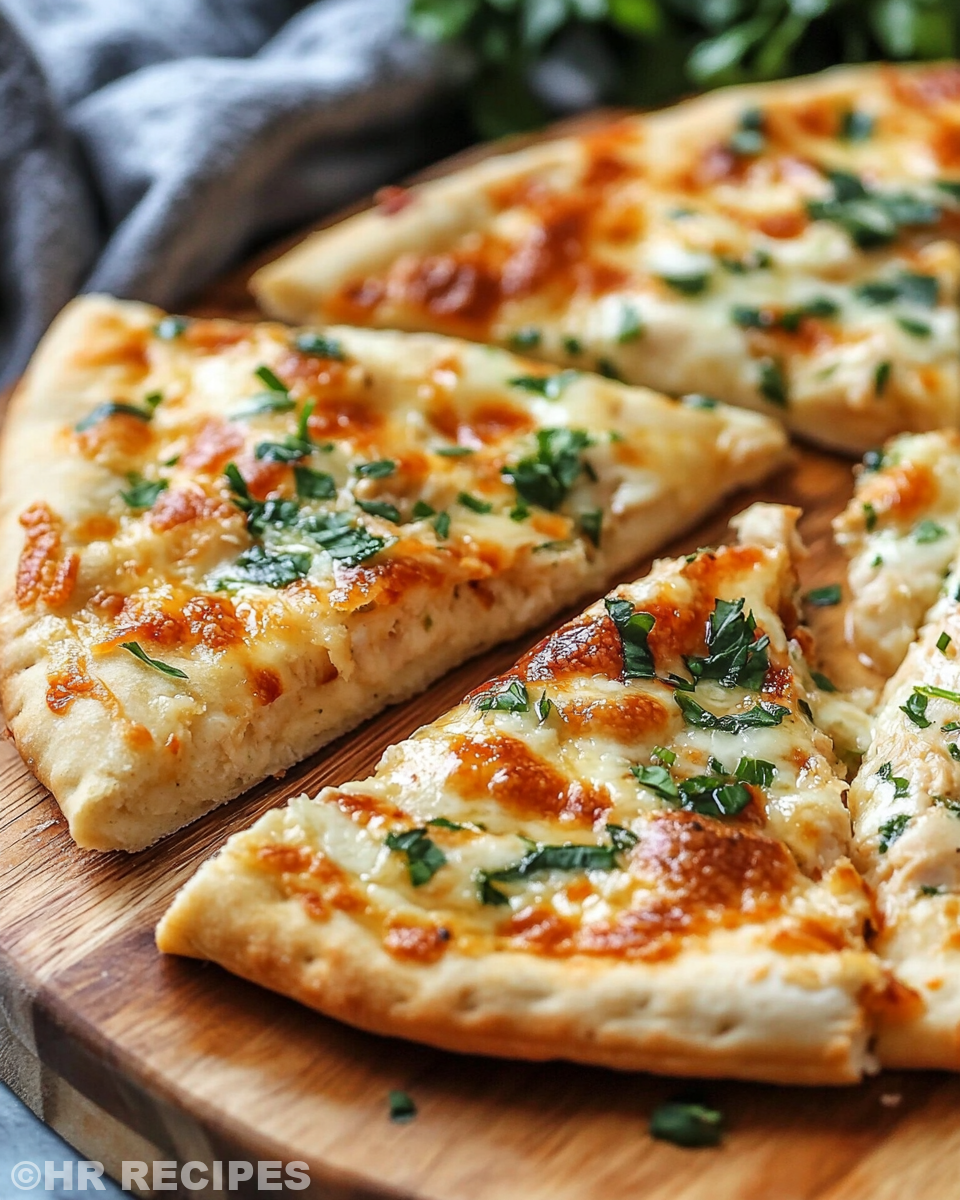 Ingredients for BBQ Chicken French Bread Pizza on wooden board