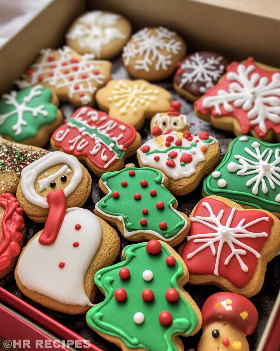 Ingredients for Christmas cookies: chocolate chips, peppermint, and sprinkles
