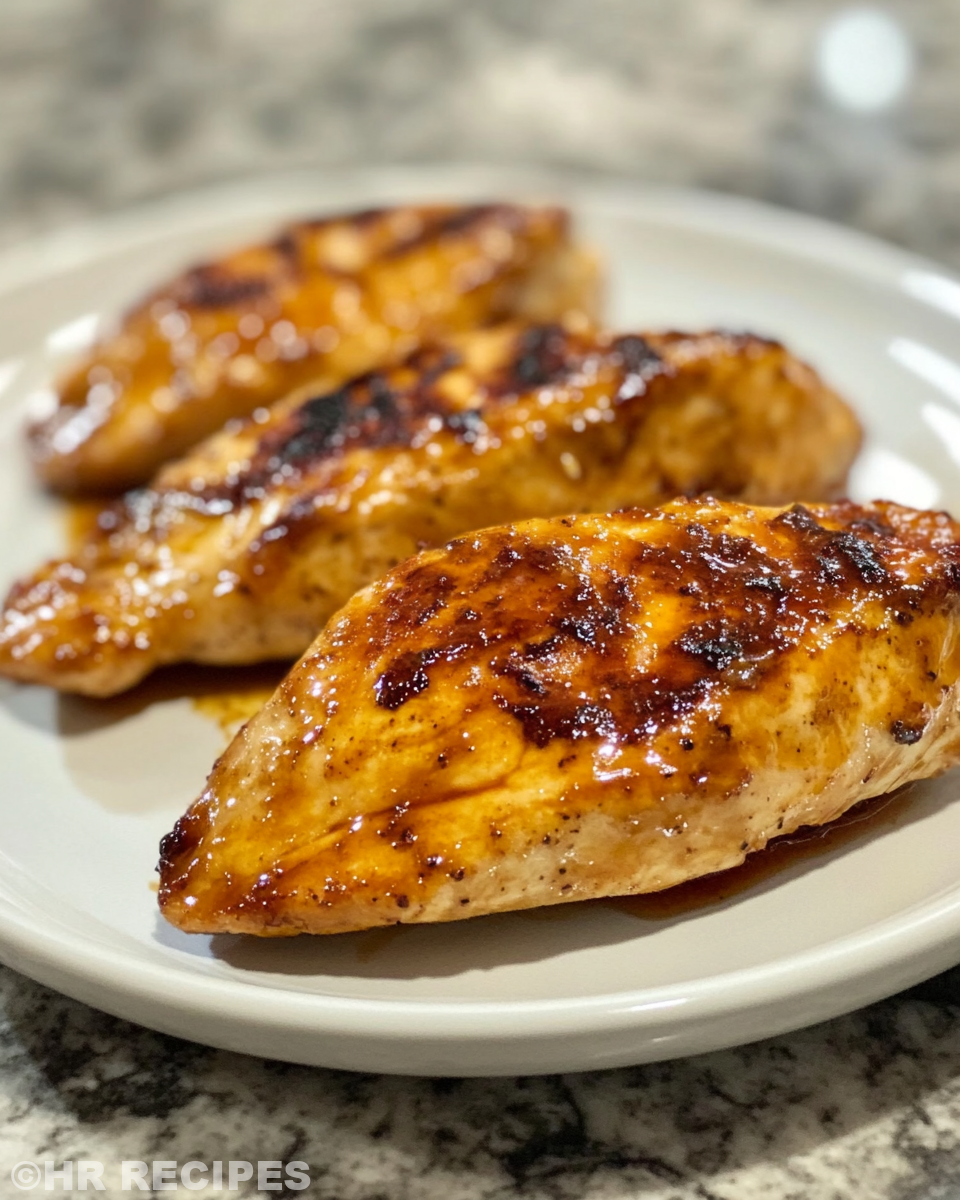 Maple glaze ingredients mixed and ready to coat chicken breasts