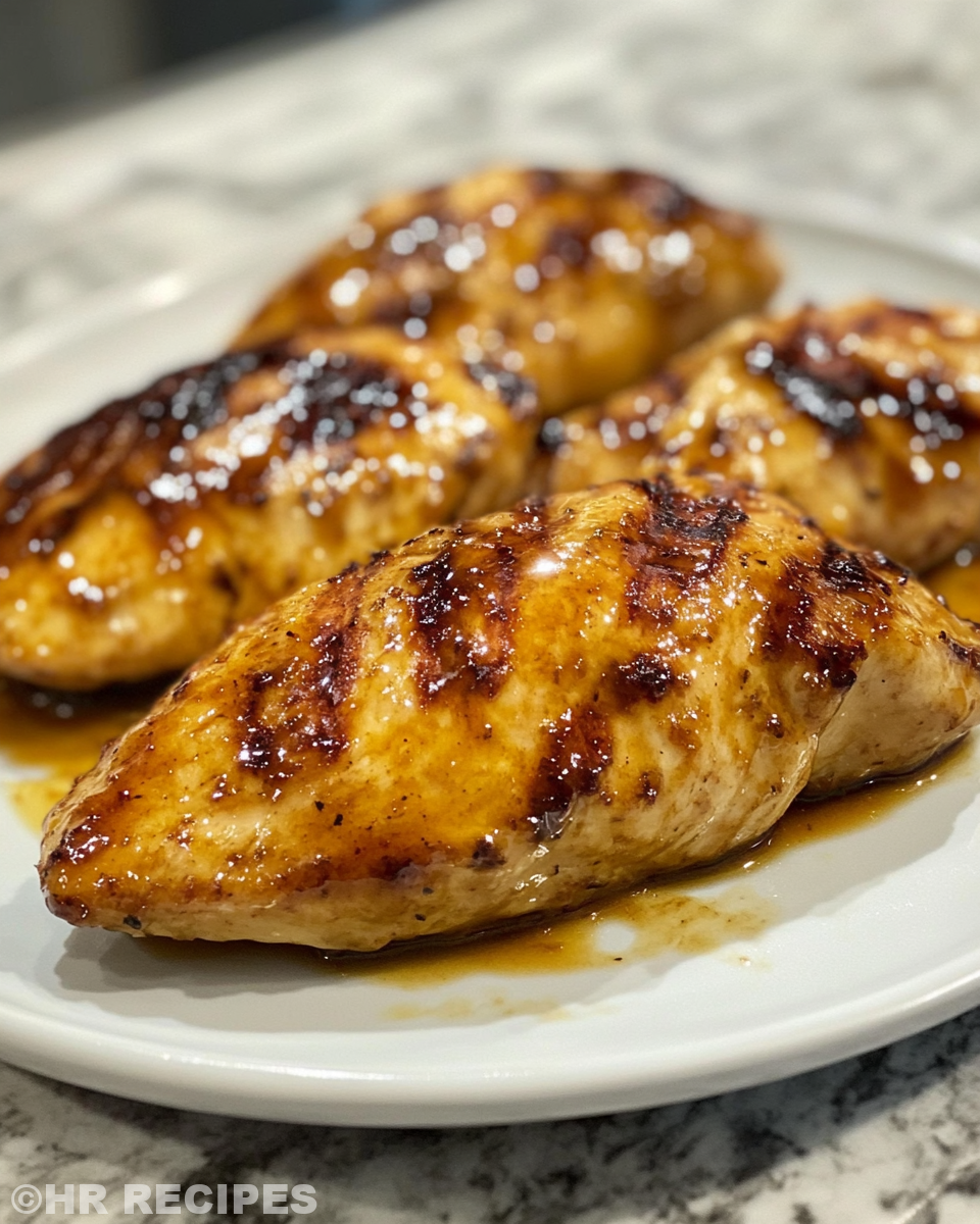 Golden crispy air fried maple glazed chicken breasts served