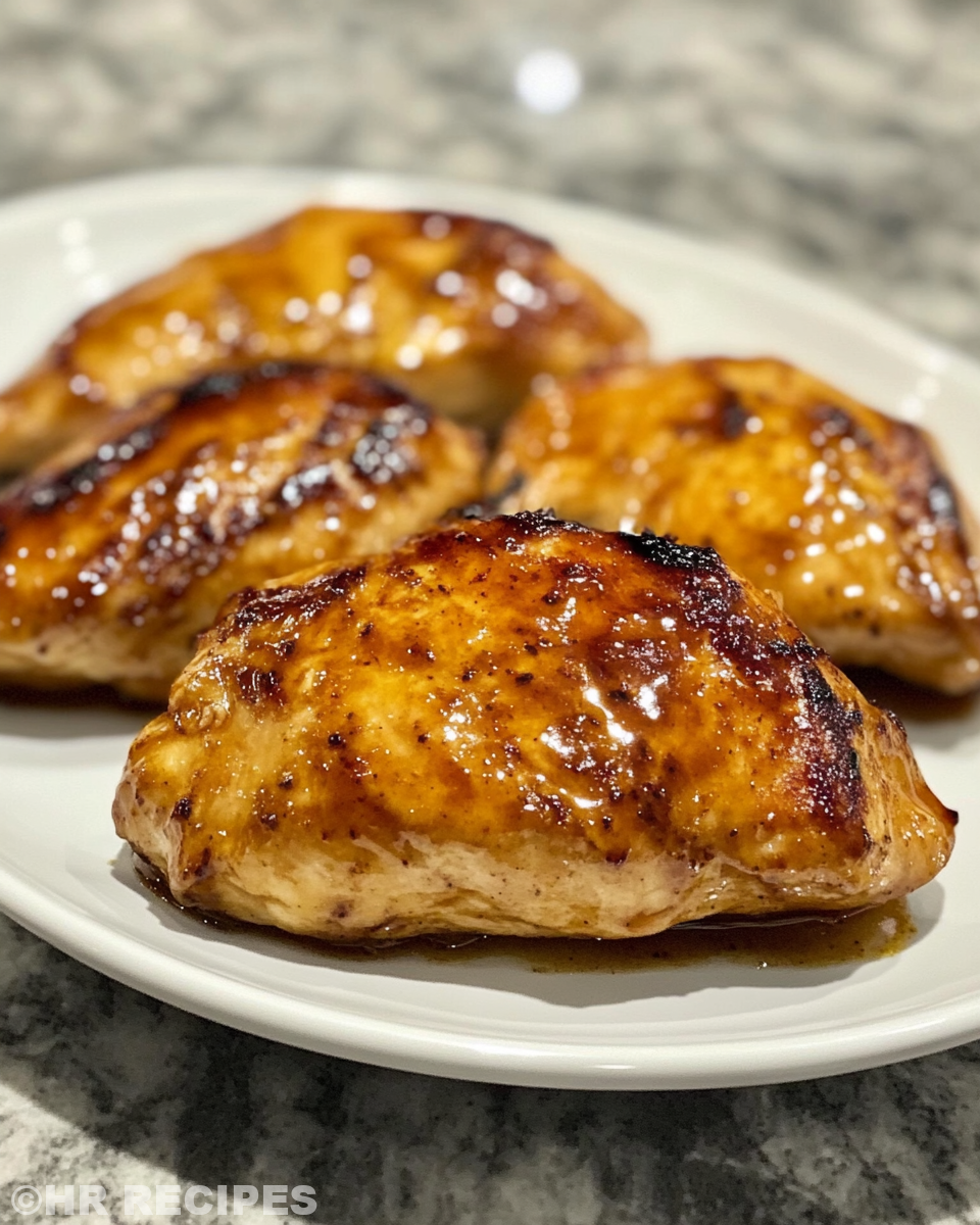 Maple glazed chicken breasts cooking inside air fryer with pressure cooker aroma