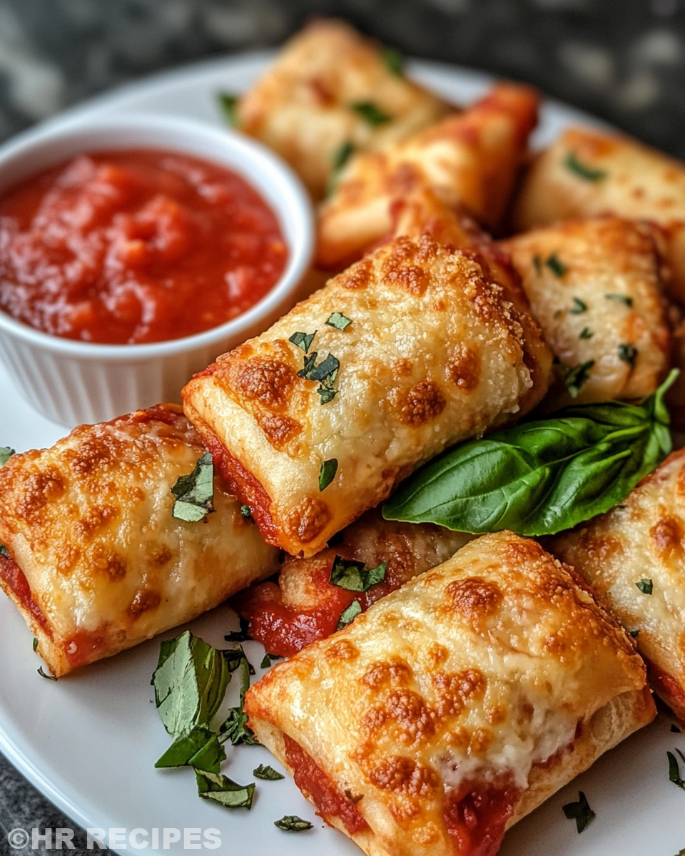 Preparation of pizza rolls in air fryer basket for even cooking