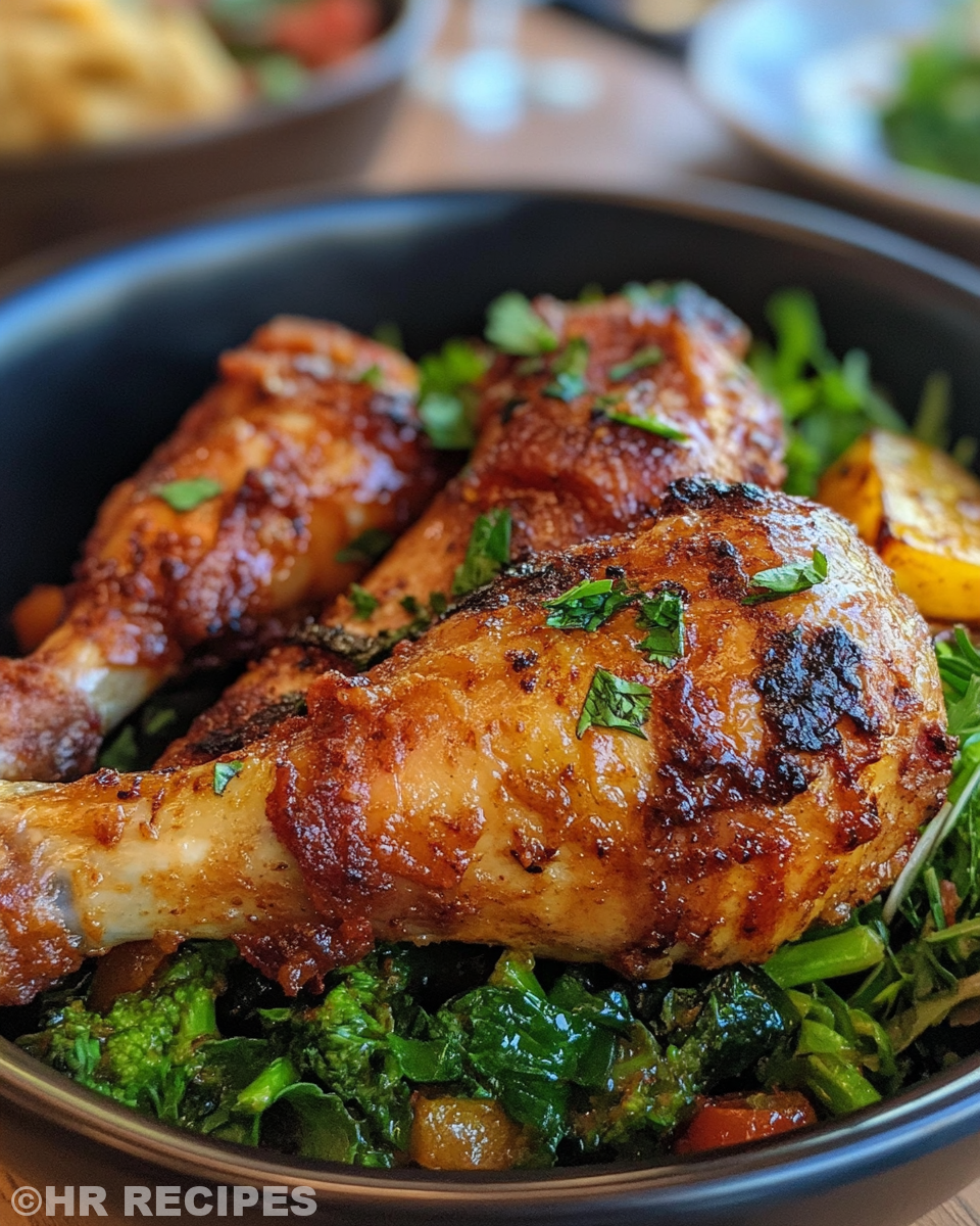 Finished Alice Springs Chicken topped with cheese, bacon, and parsley