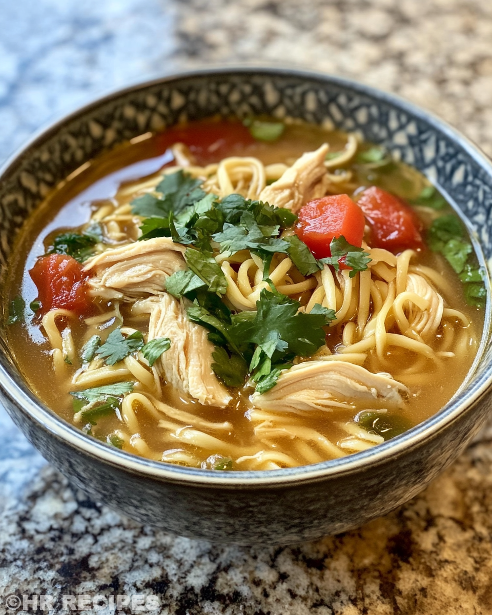Close up of fresh ingredients including ginger, garlic, green onions, and carrots for chicken noodle soup