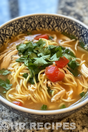 Aromatic Ginger Garlic Chicken Noodle Soup taken with iphone 15 pro max --iw 2 --ar 4:5 --v 6.1 --raw