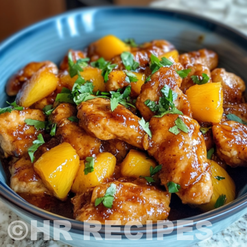 Asian Mango Chicken taken with iphone 15 pro max --iw 2 --ar 4:5 --v 6.1 --raw