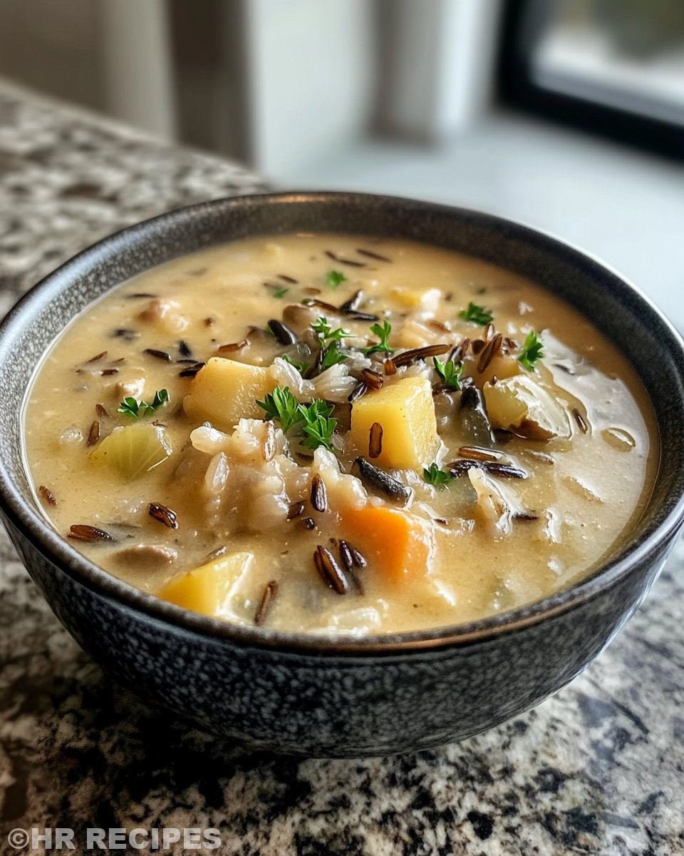 Fresh ingredients for wild rice and butternut squash soup preparation