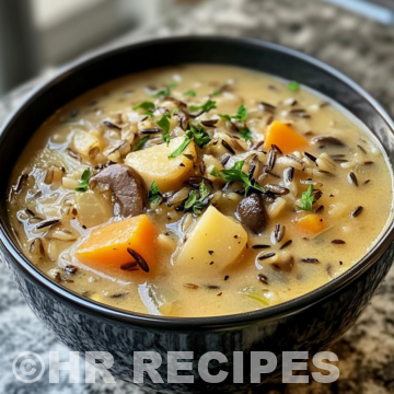 Autumn Wild Rice Soup taken with iphone 15 pro max --iw 2 --ar 4:5 --v 6.1 --raw