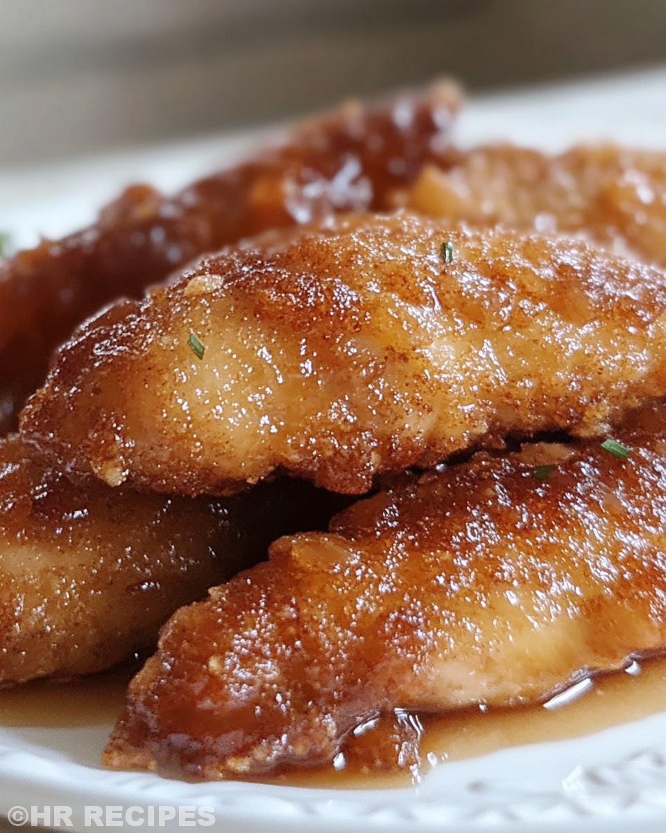 Crispy and juicy finished bacon wrapped chicken tenders served on plate