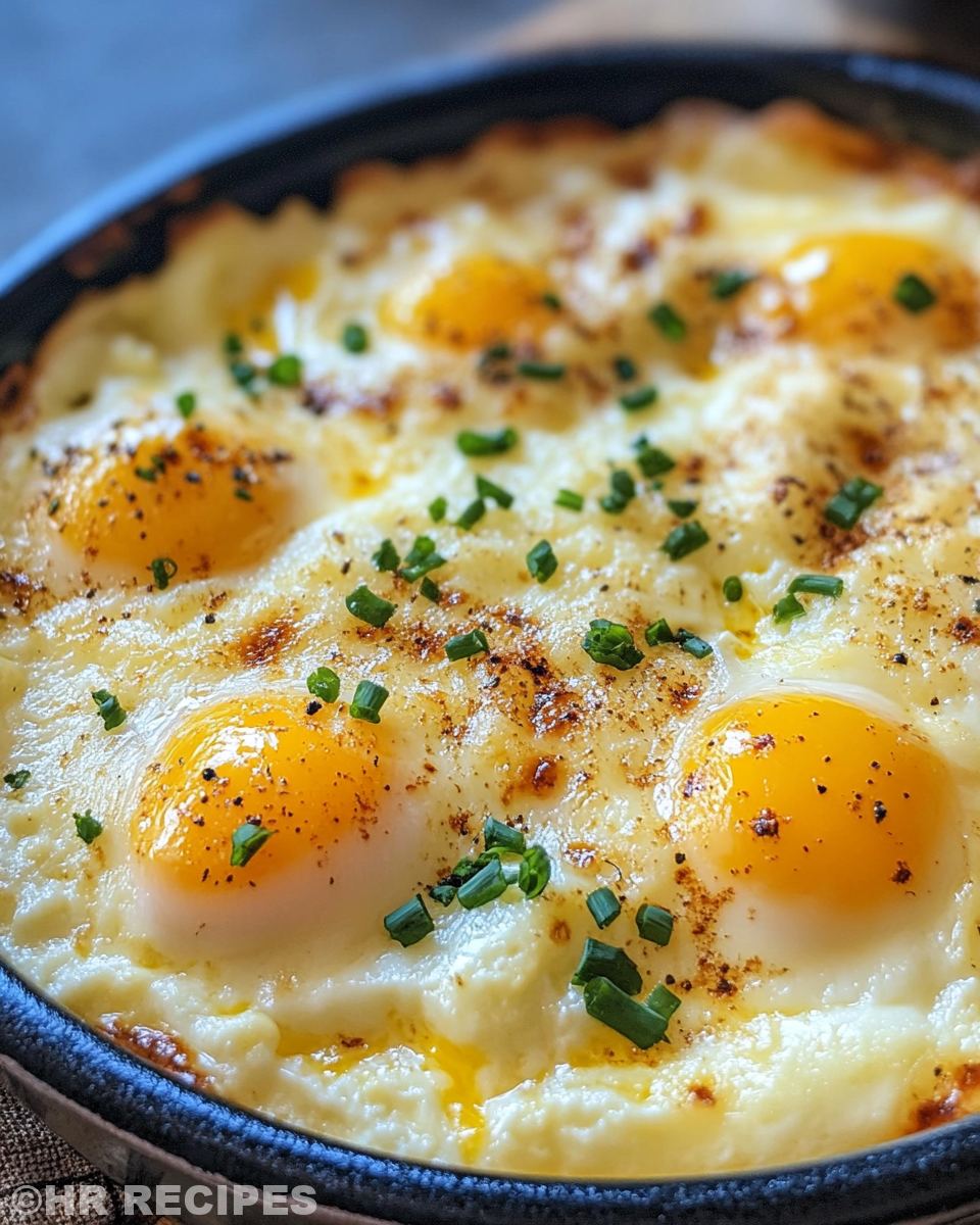 Ingredients for baked cottage cheese eggs including eggs and cottage cheese