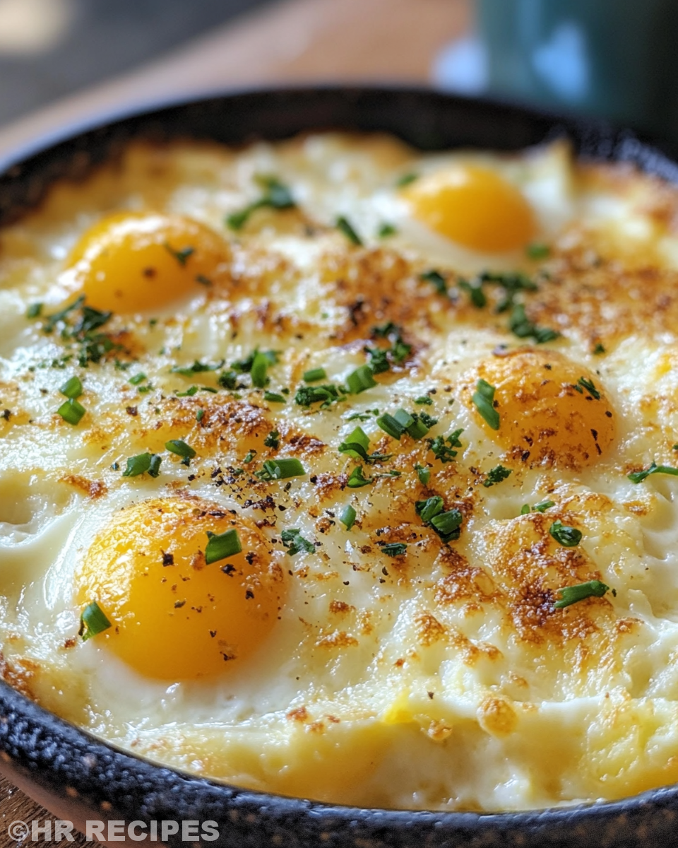 Freshly baked cottage cheese eggs in pressure cooker with golden top