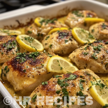 Baked Lemon Butter Chicken taken with iphone 15 pro max --iw 2 --ar 4:5 --v 6.1 --raw