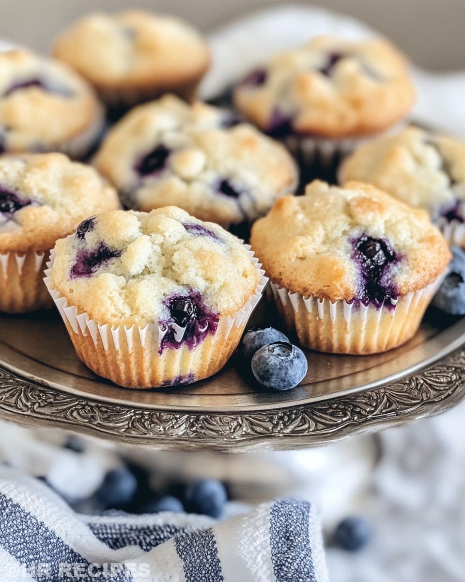 Freshly baked bakery style blueberry muffins out of pressure cooker