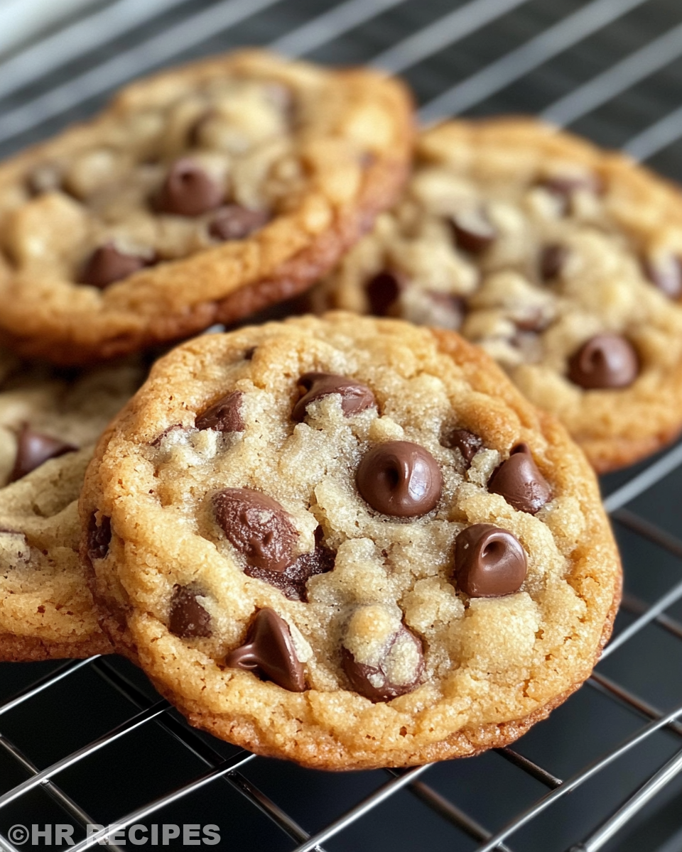 Serving freshly baked bakery-style chocolate chip cookies
