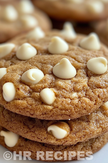 Bakery Style Gingerbread White Chocolate Chip Cookies taken with iphone 15 pro max --iw 2 --ar 4:5 --v 6.1 --raw