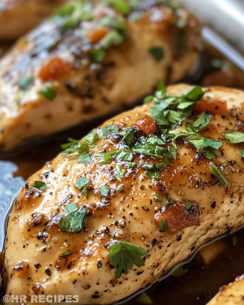 Marinated chicken breasts placed in pressure cooker for cooking