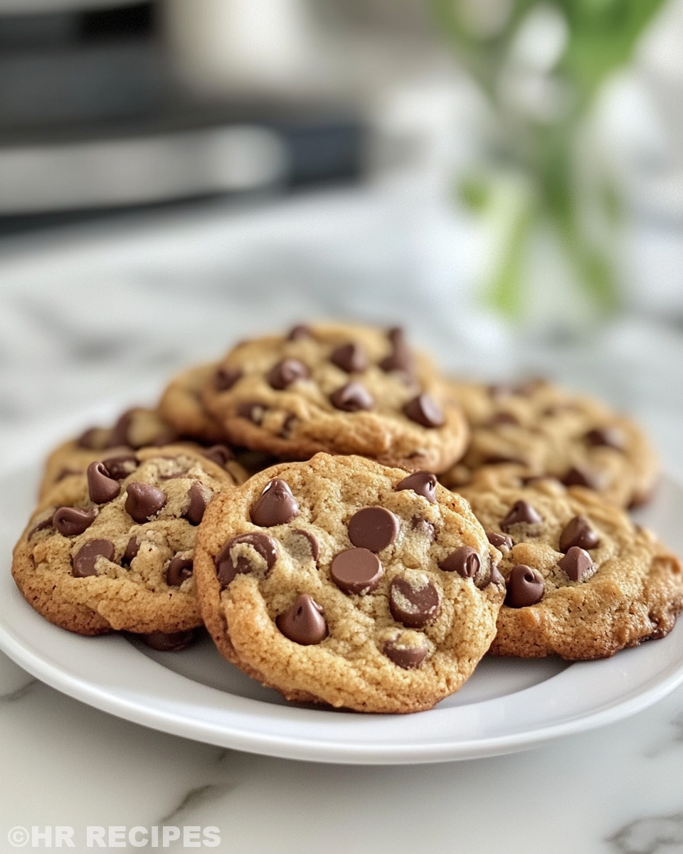 Freshly baked chocolate chip cookies steaming as lid rattles