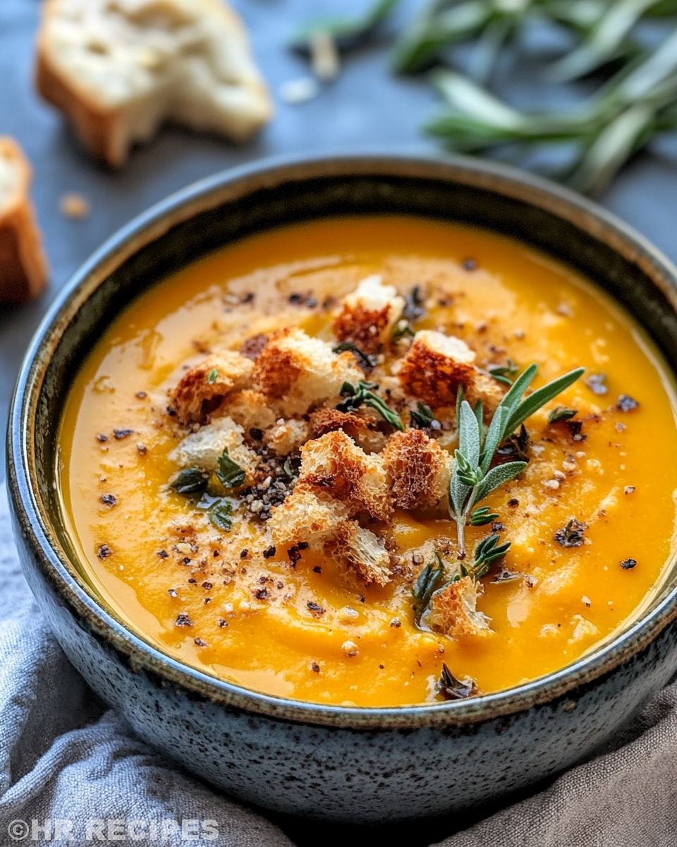 Serving of creamy pressure cooker fall soup ready to enjoy