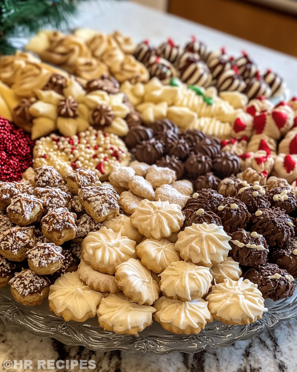 Soft Italian Christmas cookies fresh from pressure cooker with powdered sugar