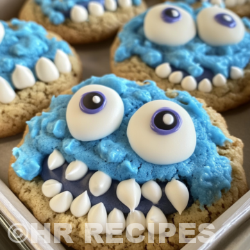 Big Blue Monster Stuffed Cookies taken with iphone 15 pro max --iw 2 --ar 4:5 --v 6.1 --raw