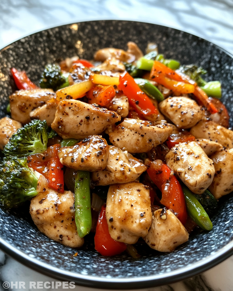 Steam rising from pressure cooker with black pepper chicken