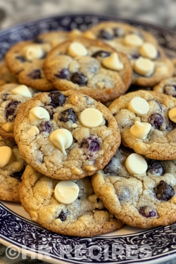 Blueberry Lemon White Chocolate Chip Cookies taken with iphone 15 pro max --iw 2 --ar 4:5 --v 6.1 --raw