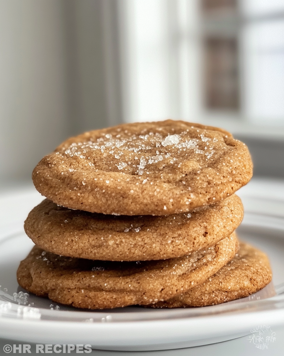 Serving plate with freshly baked brown sugar cinnamon cookies