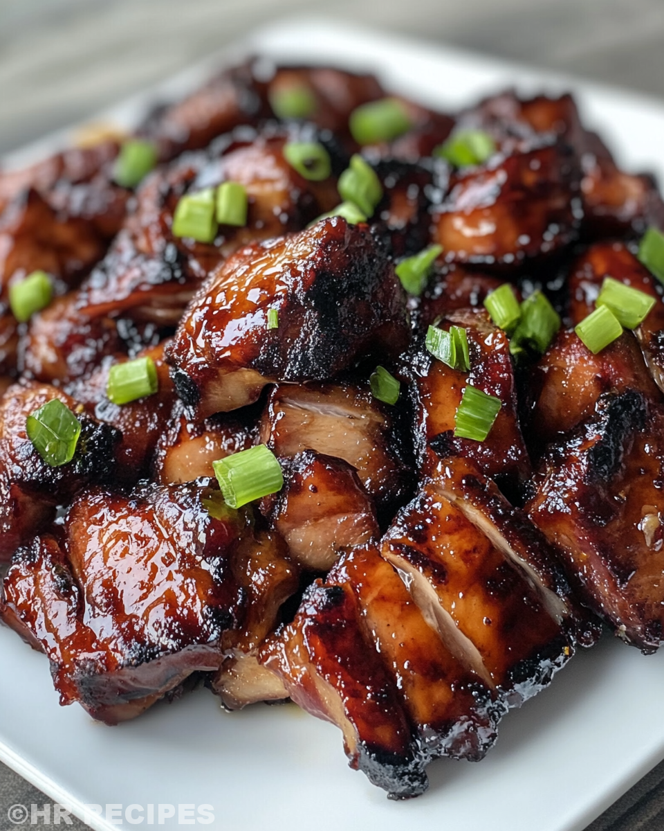 Pressure cooking chicken thighs with rich Char Siu glaze