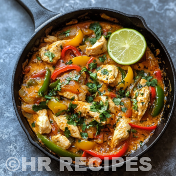 Cheesy Baja Chicken Bell Pepper Skillet taken with iphone 15 pro max --iw 2 --ar 4:5 --v 6.1 --raw