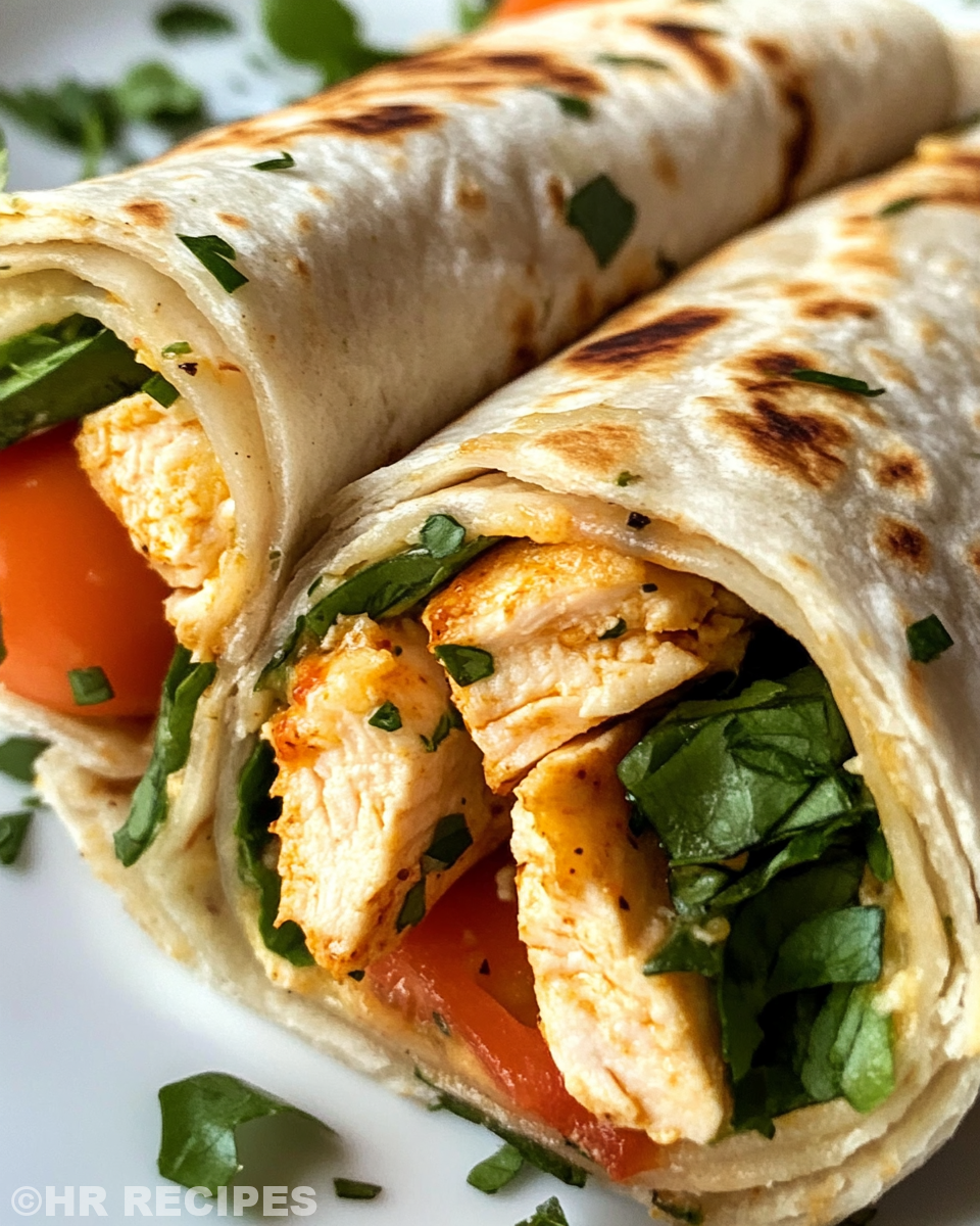 Cheesy garlic chicken wraps fresh out of the skillet