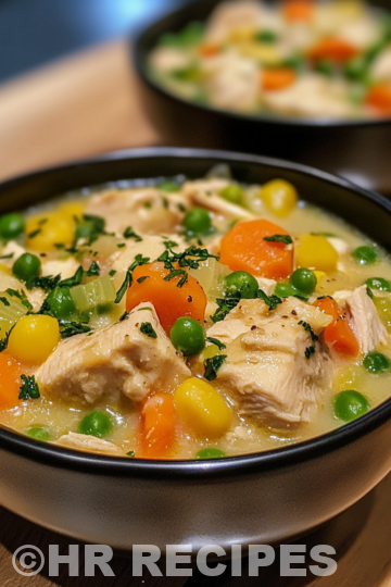 Chicken Pot Pie Soup An Easy And Simple Recipe taken with iphone 15 pro max --iw 2 --ar 4:5 --v 6.1 --raw