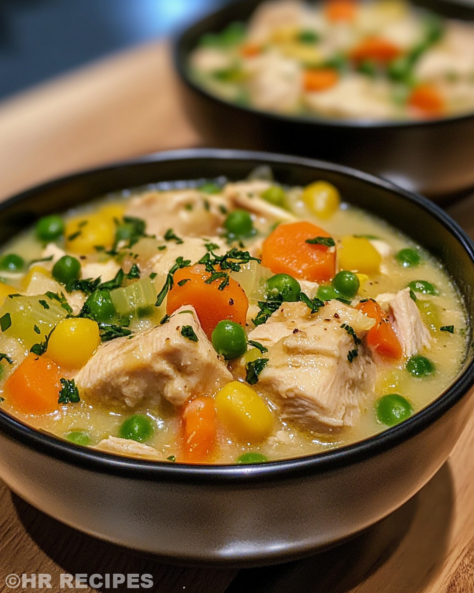 Pressure cooker releasing steam for chicken pot pie soup