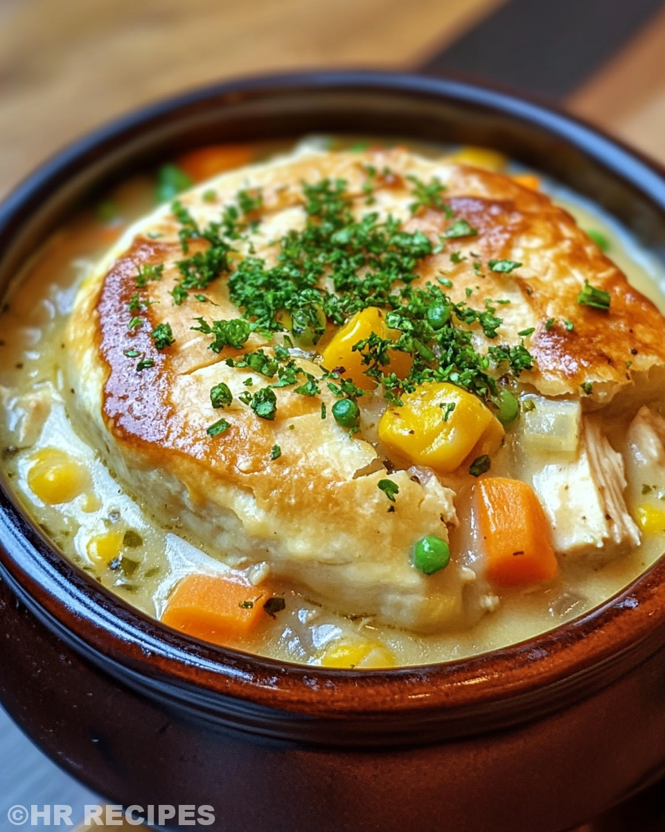 Ingredients laid out for chicken pot pie soup with butter, vegetables, and chicken