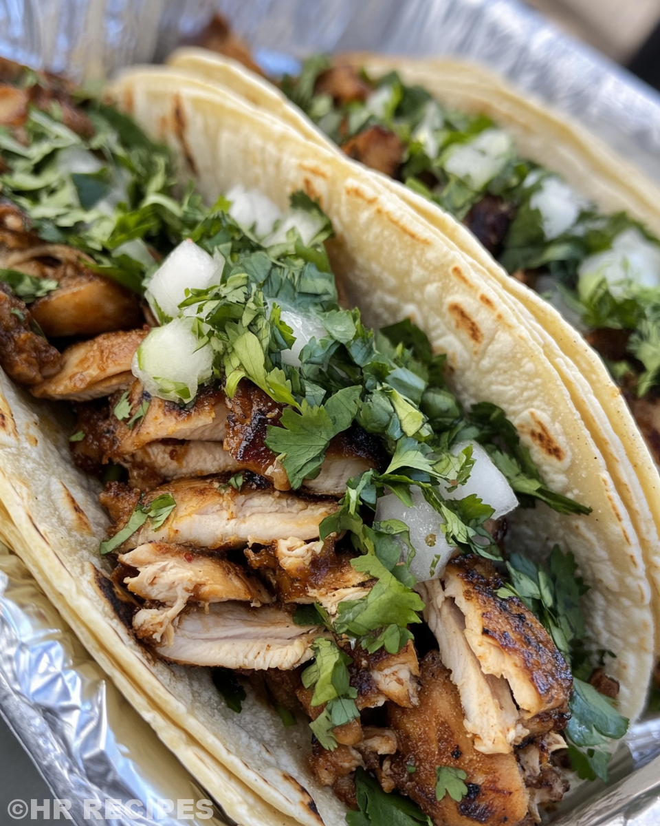 Ingredients laid out for making chicken street tacos
