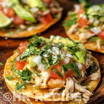 Chicken Tostadas taken with iphone 15 pro max --iw 2 --ar 4:5 --v 6.1 --raw