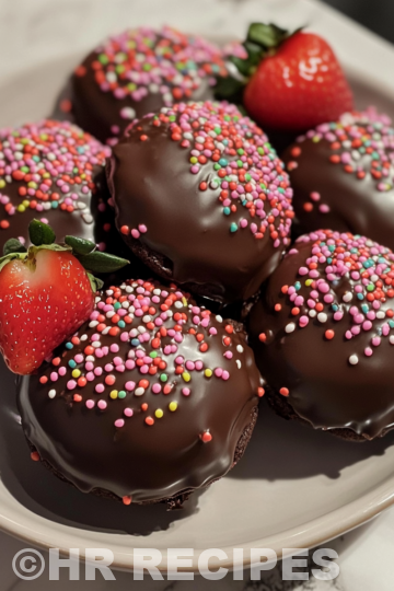 Chocolate Covered Strawberry Cookies taken with iphone 15 pro max --iw 2 --ar 4:5 --v 6.1 --raw