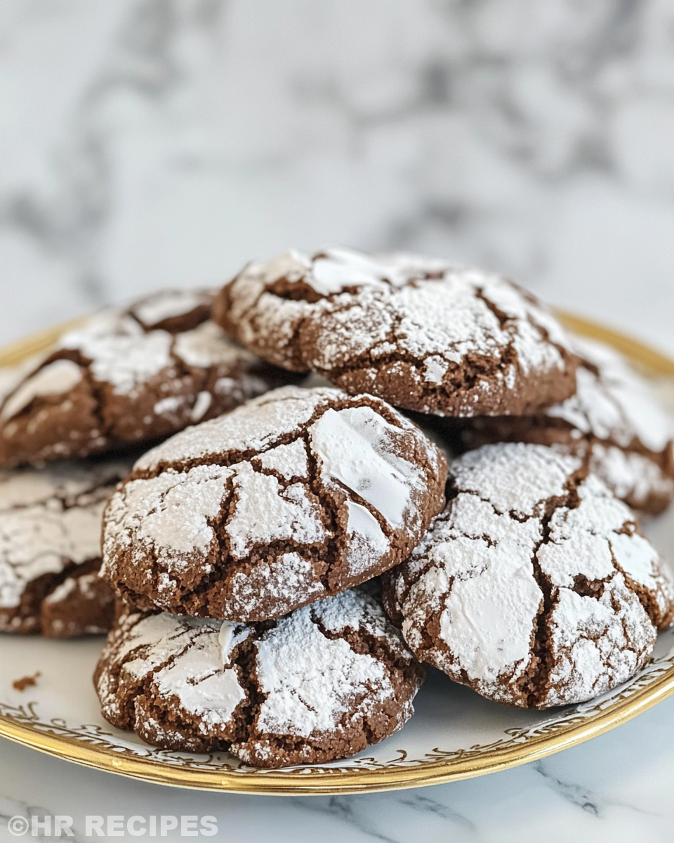 Ingredients laid out for making chocolate crinkle cookies
