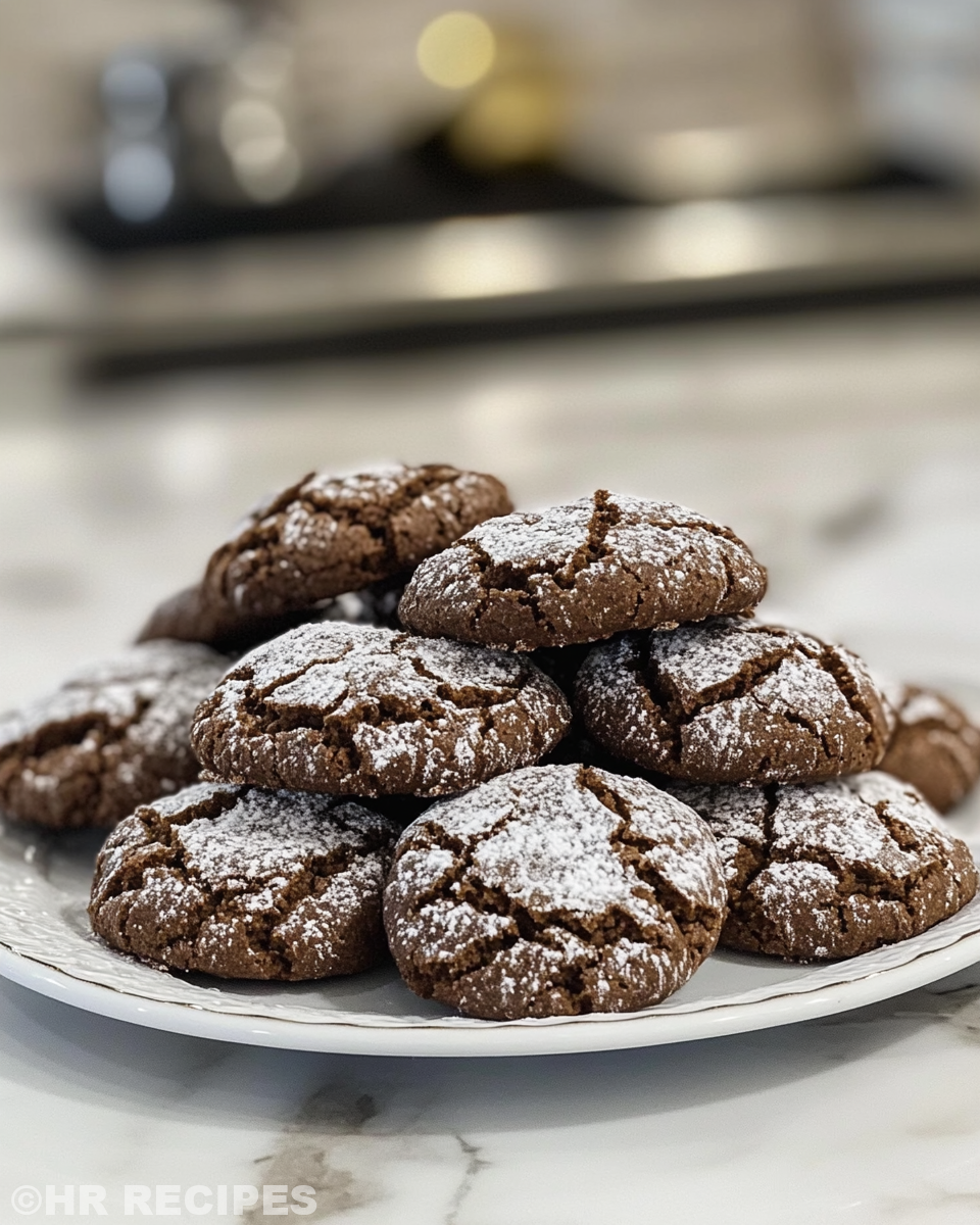 Ingredients measured out for chocolate crinkle cookies