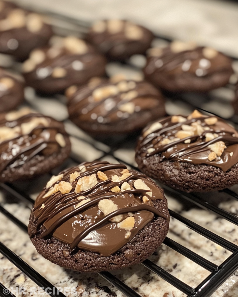 Chocolate filled cookies fresh from the pressure cooker with float valve