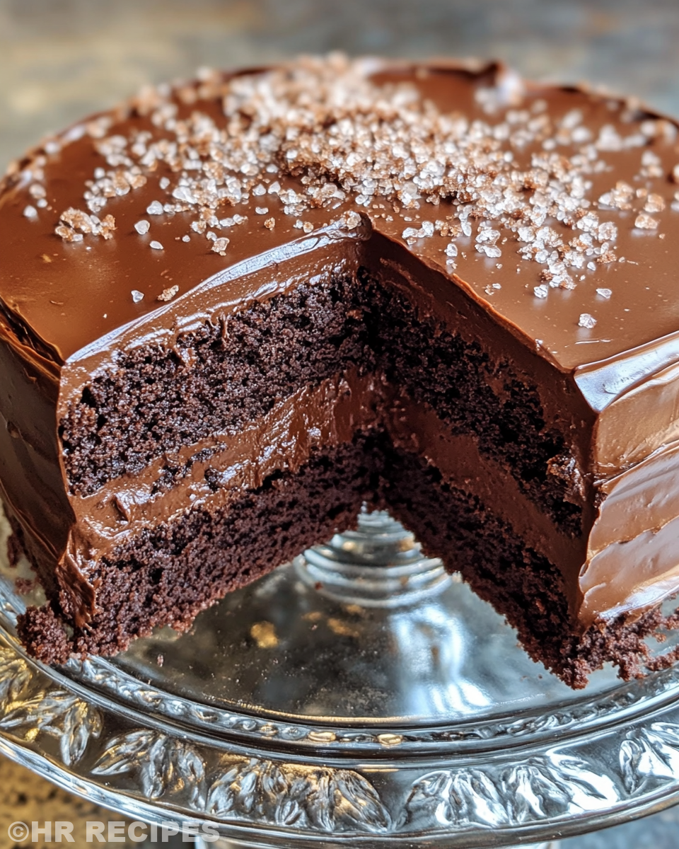 Ingredients laid out for Salted Caramel Chocolate Fudge Cake recipe