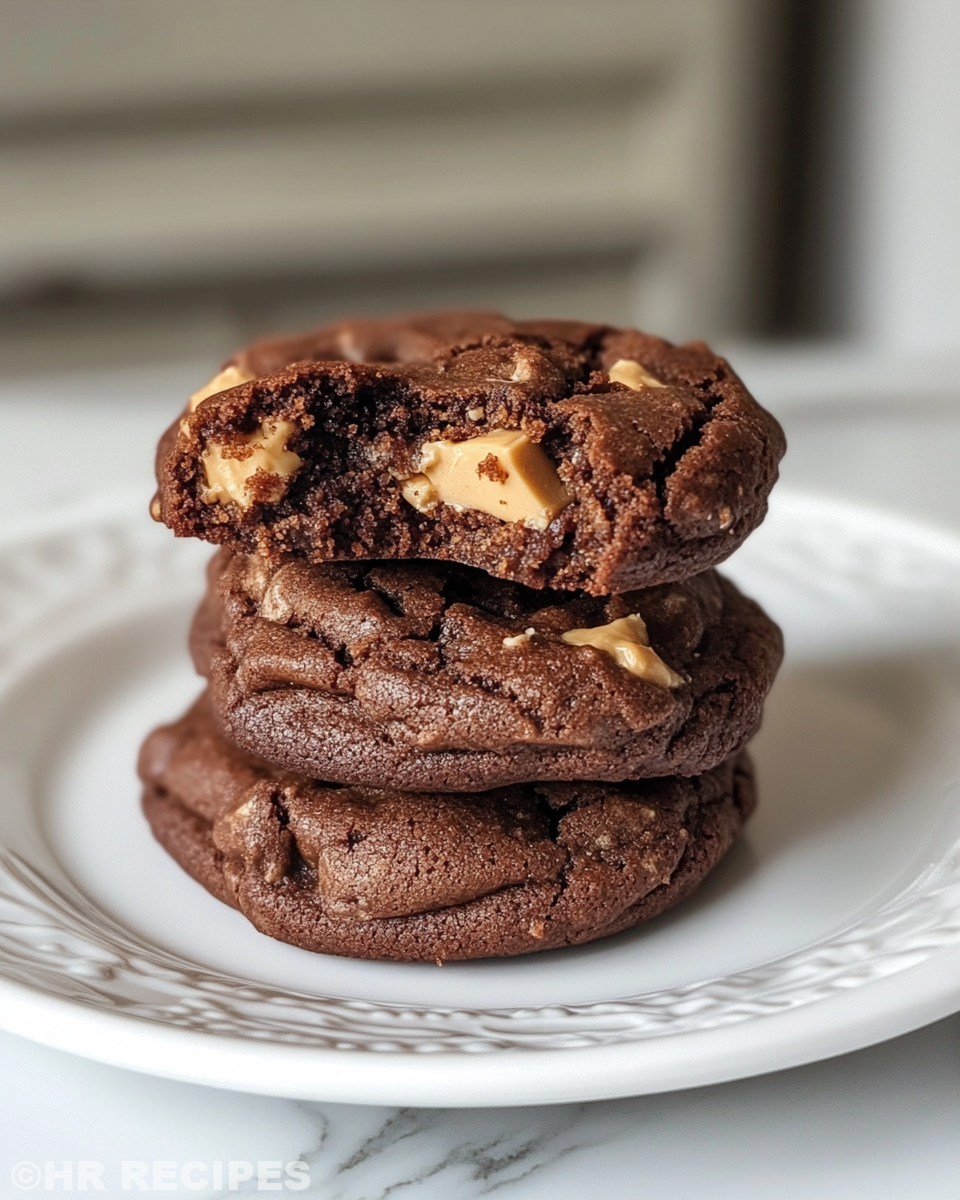 Chocolate peanut butter stuffed cookies fresh from the pressure cooker
