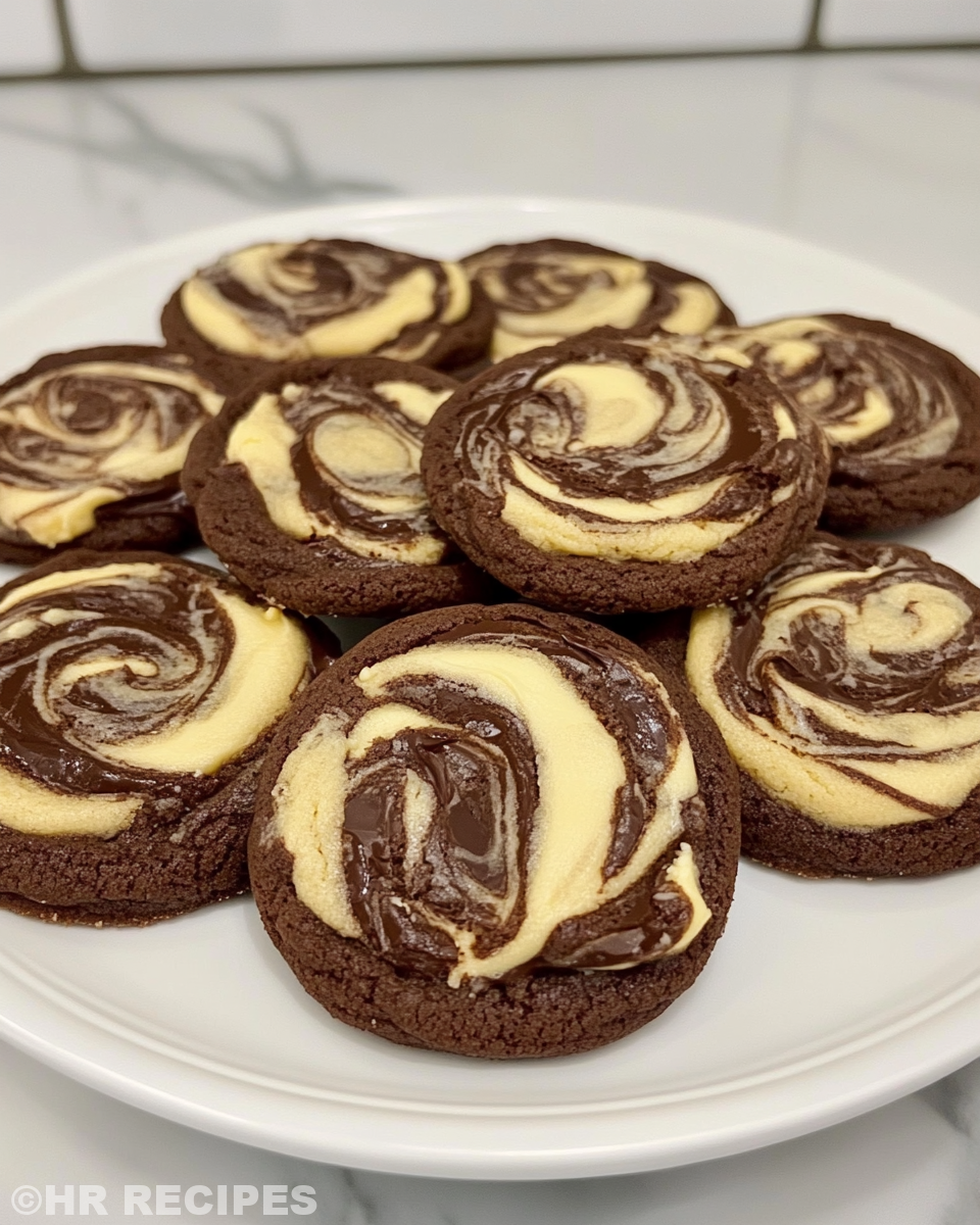 Chocolate peanut butter swirl cookies fresh out of pressure cooker