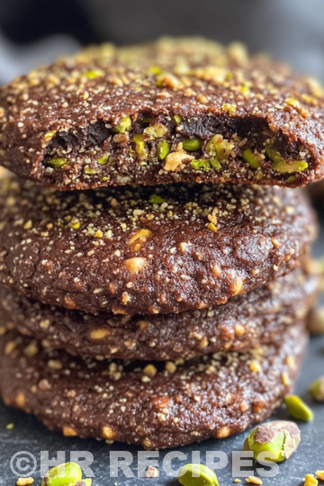 Chocolate Pistachio Kunafa Cookies taken with iphone 15 pro max --iw 2 --ar 4:5 --v 6.1 --raw