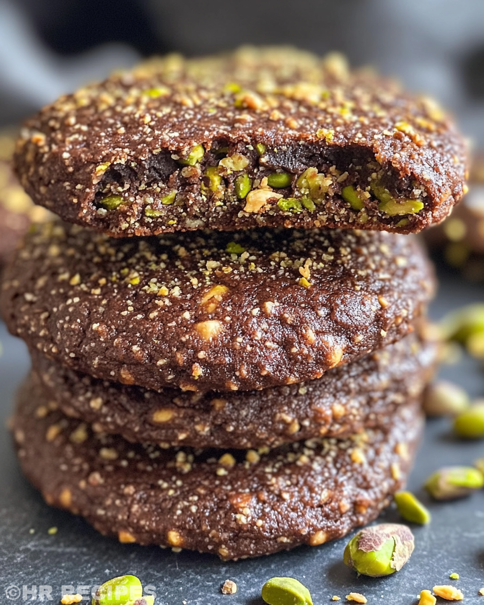 Chocolate pistachio kunafa cookies fresh out of pressure cooker