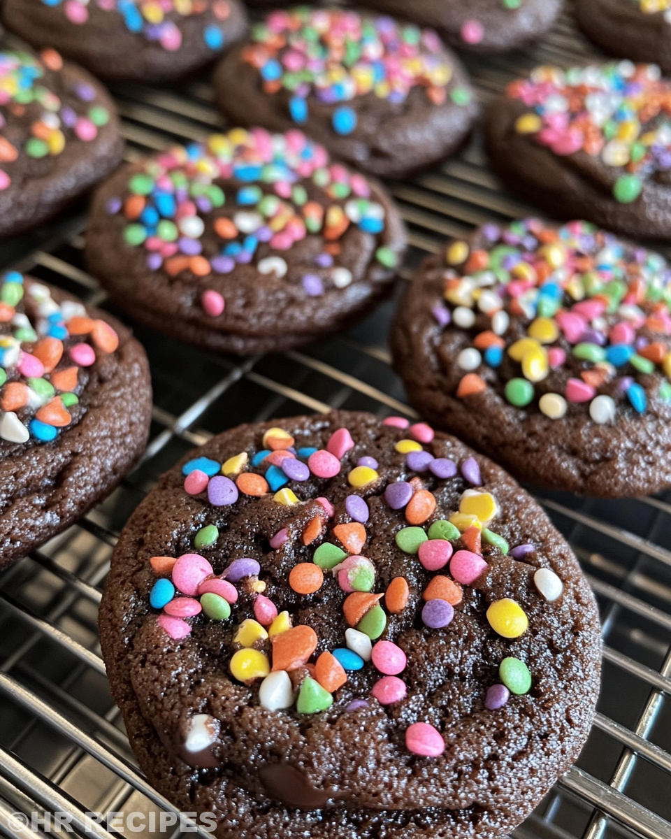Final plated chocolate sugar cookies ready to serve